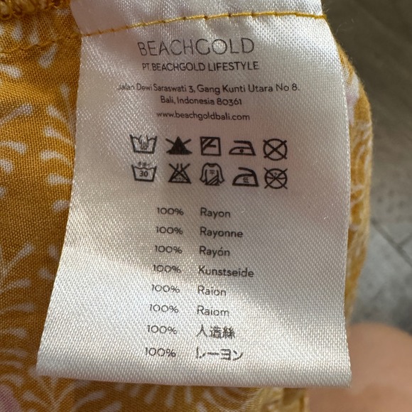 Beachgold Off Shoulder Ruffle‎ Mini Dress Floral Print Casual Size M - Picture 7 of 9